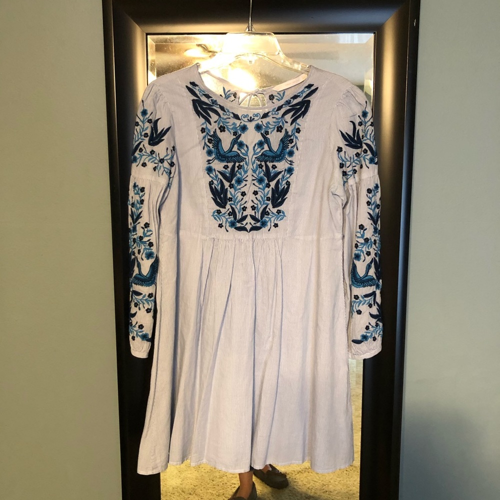 ZARA embroidered dress